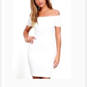 White lulus off shoulder dress